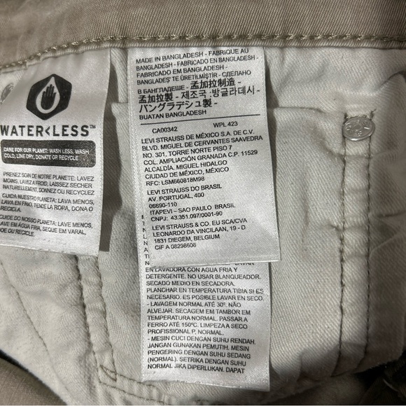 Levi’s 540 Jeans Men’s 40/32 Beige Tapered Leg Mid Rise Casual Stretch Comfort - Picture 12 of 16